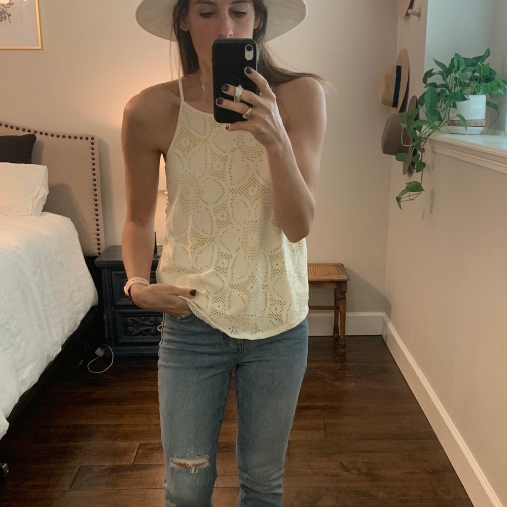 Eyelet Anthropologie Top